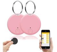 Gp90 - Tracker GPS Précis, Mini Traceur GPS Magnétique pour Voiture, Real-Time Keys Finder and Item Locator avec Localisation en Temps Réel, Les Sacs À Bandoulière Et Les Sacs À Dos (Pink 2PCS)
