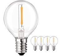 GPATIO Ampoule G40 led 5 pcs/pack, G40 Ampoule extérieur blanc chaud 2700k 230V, Dimmable, 1W plastique(ne convient pas aux 24V guirlande guinguette et aux guirlandes lumineuses solaires)