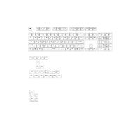 Glorious Gaming - Touches GPBT Basics en PBT, 8 Coloris, Classic White, ineffaçables, pour claviers mécaniques Custom formats 100, 75, 65 et 60%, ANSI ou ISO, Disposition américaine QWERTY