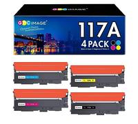GPC Image 117A (avec Puces) Compatible pour HP 117A W2070A Cartouches de Toner pour HP Color Laser MFP 178nw 178nwg MFP 179fnw 179fwg 150nw 150a W2071A W2072A W2073A (Noir Cyan Jaune Magenta, 4-Pack)