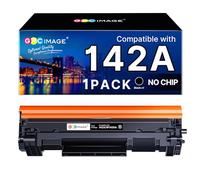 GPC Image 142A Cartouche de Toner Compatible pour HP 142A 142X W1420A W1420X Toner pour Laserjet MFP M110 M110w M110we M140 M140w M140we M139 MFP139we (Noir, 1-Pack, sans Puce)