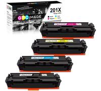GPC Image 201X Cartouche de Toner Compatible pour HP 201X CF400X CF401X CF402X CF403X pour HP Color Laserjet Pro MFP M277dw, MFP