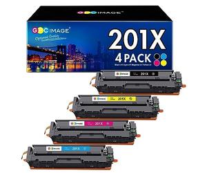 GPC Image 201X Cartouche de Toner Remplacement pour HP 201X CF400X CF401X CF402X CF403X pour HP Color LaserJet Pro MFP M277dw MFP M277n M252n M252dw MFP M274n (Noir Cyan Magenta Jaune, 4-Pack)