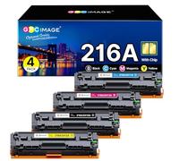 GPC IMAGE 216A W2410A avec Puce Compatible avec HP 216A Color Laserjet Pro MFP M183fw M182nw M182n M155a M155nw M183 M182 M155 W2410A W2411A W2412A W2413A (Noir Cycle) Jaune Magenta, 4 Pack