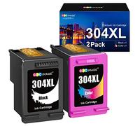 GPC Image 304XL Remanufacturées Cartouches d'encre Remplacement pour HP 304 304 XL pour Envy 5010 5020 5030 5032 Deskjet 2620 2622 2630 2632 2633 2634 3720 3730 3733 3735 (Noir Tri-Colore, 2-Pack)