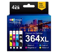 GPC Image 364 XL Cartouches d'encre Remplacement pour HP 364 XL Compatible pour HP 5520 Photosmart 6520 5510 5522 B8550 C5388 7520 7510 Officejet 4620 Deskjet 3520 3070A (4-Pack)