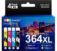 GPC Image 364 XL Cartouches d'encre Remplacement pour HP 364 XL Compatible pour HP 5520 Photosmart 6520 5510 5522 B8550 C5388 7520 7510 Officejet 4620 Deskjet 3520 3070A (4-Pack)