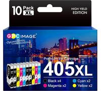 Gpc Image 405Xl Multipack Cartouche D'Encre Compatibles Pour Epson 405 Xl 405Xl Noir Pour Epson Workforce Pro Wf-3820 Wf-3825 Wf-4820 Wf-4825 Wf-7310 Wf-7830 Wf-7835 Wf-7840 (10 Pack)
