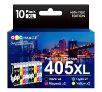 GPC Image 405XL Multipack Cartouche d'encre Compatibles pour Epson 405 XL 405XL Noir pour Epson Workforce Pro WF-3820 WF-3825 WF-4820 WF-4825 WF-7310 WF-7830 WF-7835 WF-7840 (10 Pack)