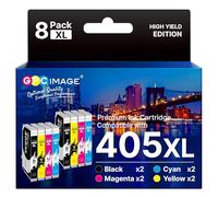 GPC Image 405XL Multipack Cartouche d'encre Compatibles pour Epson 405 XL 405XL Noir pour Epson Workforce Pro WF-3820 WF-3825 WF-4820 WF-4825 WF-7310 WF-7830 WF-7835 WF-7840 (8 Pack)