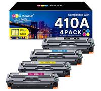 GPC Image 410A Compatible Toners pour HP CF410A CF410X 410A 410X Cartouches de Toner pour HP Color Laserjet Pro MFP M477fdw M477fnw M477fdn M452nw M377dw M452dn M452dw M477 M452(4 Pack)