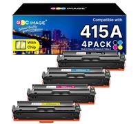 GPC Image Lot de 4 Toners 415A (avec Puce) compatibles avec HP 415A pour imprimantes HP 415X W2030A W2030X Color LaserJet Pro MFP M479fdw M479fdn M479fnw M479dw M479 M454dn M454dw