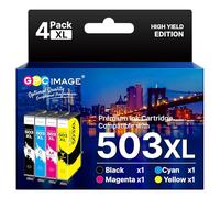 GPC Image 503XL Compatible Cartouches d'encre pour Epson 503 503XL 503 XL pour Epson Workforce WF-2960DWF WF2965DWF pour Expression Home XP5200 WF 2960 WF 2965 (Noir, Cyan, Magenta, Jaune, 4-Pack)