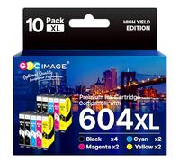 GPC Image 604XL Cartouche d'encre Compatibles pour Cartouche Epson 604 XL 604XL pour Cartouche Epson XP-2200 XP-2205 XP-3200 XP-3205 XP-4200 XP-4205 WF-2910 WF-2930 WF-2950 (10-Pack)