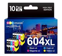 GPC Image 604XL Cartouches compatibles pour Epson 604 XL Multipack pour Expression Home XP-2200 XP-2205 XP-3200 XP-3205 XP-4200 XP-4205 Workforce WF-2910 WF-2930 WF-2935 WF-2950 (10-Pack)