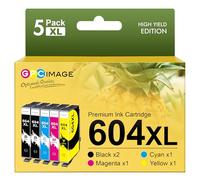 GPC Image 604XL Cartouches compatibles pour Epson 604 XL Multipack pour Expression Home XP-2200 XP-2205 XP-3200 XP-3205 XP-4200 XP-4205 Workforce WF-2910 WF-2930 WF-2935 WF-2950 (5-Pack)