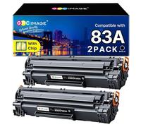 GPC Image 83A Toner Noir Compatible avec HP 83A CF283A pour HP LaserJet Pro MFP M127fw Toner M125nw M127fn M201dw M225dw M125a M127fp M127fs M201n M125rnw M225rdn M225dn Noir Lot de 2