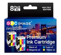 GPC Image Compatibles pour 405XL Multipack Cartouche d'encre Compatibles pour Epson 405 XL 405XL Noir pour Epson Workforce Pro WF-3820 WF-3825 WF-4820 WF-4825 WF-7310 WF-7830 WF-7835 WF-7840 (8 Pack)