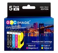 GPC Image 603 XL Compatible Cartouches d'encre Remplacement pour Epson 603 603XL pour Expression Home XP-2100 XP-2105 XP-3100 XP-3105 XP-4100 XP-4105 Workforce WF-2830 WF-2835 WF-2810 WF-2850 (5-Pack)
