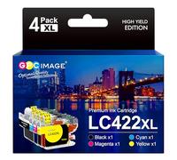 GPC Image LC422XL LC422 Cartouche d'encre Compatibles pour Brother LC-422XLVAL LC-422XL pour Brother MFC-J5340DW MFC-J5345DW MFC-J5740DW MFC-J6540DW MFC-J6940DW (Noir, Cyan, Magenta, Jaune, 4-Pack)