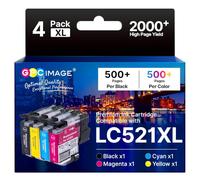 GPC Image LC521 LC521VAL Cartouche Compatible pour Brother LC521 XL