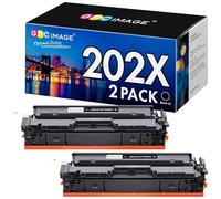 GPC Image Lot de 2 Cartouches de Toner de Rechange pour HP 202X 202A CF500X CF500A Compatible avec Laserjet Pro MFP M281fdw M254dw M281cdw M281 M281dw M280nw