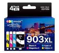 GPC IMAGE Lot de 4 Cartouches d'encre 903XL compatibles avec HP 903 XL Multipack 903 pour HP Officejet 6950 Officejet Pro 6970 6960 imprimante Tout-en-Un