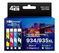 GPC IMAGE Lot de 4 Cartouches d'encre 934 XL 935XL compatibles avec HP 934 934 XL 934XL 935 935 XL pour HP Officejet Pro 6230 pour HP Officejet Pro 6830 pour HP Officejet 6820 6800