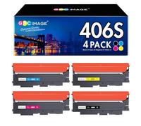 GPC IMAGE P406C Toner Compatible pour Samsung CLT-P406C Multipack 406S pour Samsung CLX-3305 Xpress CLP 365 CLX 3300 C410W C460FW CLX-3305W K406S C406S Y406S M406S Noir Cyan Jaune Magenta, 4 Pack