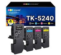 GPC Image TK-5240 TK5240 Lot de 4 Cartouches d'encre compatibles avec Kyocera TK-5240K pour Kyocera Ecosys M5526cdw M5526cdn P5026cdw P5026cdn TK 5240 Noir