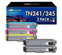 GPC Image TN241 TN245 Compatible Cartouche de Toner Remplacement pour Brother TN-241 TN-245 pour MFC-9330CDW DCP-9020CDW MFC-9340CDW HL-3140CW HL-3150CDW MFC-9140CDN HL-3170CDW (5-Pack)