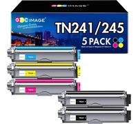 Gpc Image Tn241 Tn245 Compatible Cartouche De Toner Remplacement Pour Brother Tn-241 Tn-245 Pour Mfc-9330Cdw Dcp-9020Cdw Mfc-9340Cdw Hl-3140Cw Hl-3150Cdw Mfc-9140Cdn Hl-3170Cdw (5-Pack)