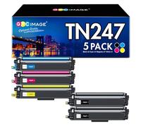 GPC Image TN247 Compatible Cartouche de Toner Remplacement pour Brother TN-243CMYK TN243CMYK pour DCP-L3550CDW MFC-L3750CDW MFC-L3730CDN MFC-L3710CW MFC-L3770CDW (Noir Cyan Magenta Jaune, 5-Pack)