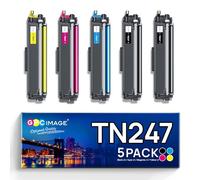 Lot de 5 toners TN247 compatibles avec Brother TN-243CMYK Brother MFC L3750CDW Brother MFC-L3750CDW Toner Brother MFC-L3770CDW TN247 TN243 TN243CMYK DCP-L3550CDW HL-L3210CW HL-L3230CDW MFC-L3730CDW