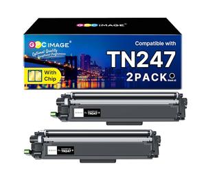 GPC Image TN247 TN-247 Lot de 2 Toners compatibles avec Brother TN-243CMYK pour Brother MFC L3750CDW DCP-L3550CDW MFC-L3750CDW HL-L3210CW DCP-L3510CDW HL-L3230CDW MFC-L3710CW TN243CMYK TN-243. BK