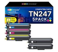 TN247 TN-243CMYK DCP-L3550CDW Cartouche de Toner Compatible pour Brother TN243 TN243CMYK TN247BK pour Brother MFC-L3750CDW MFC-L3770CDW HL-L3210CW MFC-L3710CW HL-L3230CDW DCP-L3510CDW (5-Pack)