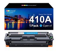 GPC Image Toner de rechange pour imprimante HP 410A CF411A à utiliser avec Color Laserjet Pro MFP M477fdw M477fdn M477fnw Pro M452dn M452nw M452dw (1 cyan)