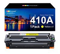 GPC Image Toner de rechange pour imprimante HP 410A CF412A à utiliser avec Color Laserjet Pro MFP M477fdw M477fdn M477fnw Pro M452dn M452nw M452dw (1 jaune)
