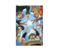 GPCLJW JoJo's Bizarre Adventure Art mural moderne imperméable pour salon, chambre à coucher, bureau à domicile, salon, 60 x 90 cm, style sans cadre