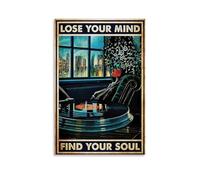 GPCLJW Lose Your Mind Art mural moderne imperméable pour salon, chambre à coucher, bureau à domicile, salon, 60 x 90 cm, style sans cadre