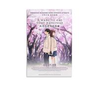 GPCLJW Poster mural moderne et imperméable avec inscription « I Want to Eat Your Pancreas » pour salon, chambre à coucher, bureau, salon, 30 x 45 cm, style sans cadre