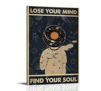 GPCLJW Poster mural moderne imperméable Lose Your Mind pour salon, chambre à coucher, bureau, salon, 20 x 30 cm, style cadre