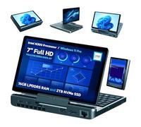 GPD MicroPC 2 Mini-Ordinateur Portable Windows 11 Pro avec écran 7 Pouces 1080p | Processeur Intel N300, Carte Graphique UHD ; 16GB LPDDR5, 2TB SSD; 2.5G Ethernet, USB-C, HDMI 2.1, Wi-FI 6, BT 5.2