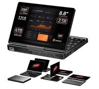 GPD Pocket 4 : Mini Ordinateur Portable avec CPU AMD Ryzen AI 9 HX 370, GPU Radeon 890M, 32GB LPDDR5X RAM, 4TB PCIe Gen4 SSD, 8.8" 2.5K 144Hz Display, Wi-FI 6E, Bluetooth 5.3, Modular AI Handheld PC