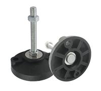 GPDNBIEU, 2 pièces M16, Base en Nylon renforcé, Pieds articulés de 100 mm diamètre, for garages, Bureaux(M16x120mm)