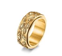 GPDNBIEU Bagues, Bracelet en Acier Titane à Motif Multi-Yeux, Style Vintage Mystique(Gold,U)