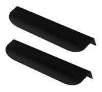 GPDNBIEU, Bouton de porte Invisible en alliage d'aluminium, poignées dissimulées cuisine et garde-robe, bord doigt, tiroir noires, 2 pièces(Hole distance 96mm)