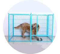 GPDNBIEU, Cage for Chien Pliable intérieure, Assemblage Libre, clôture for, Moyenne et Petite Taille, Facile à Nettoyer(Blue,86x43x60cm)