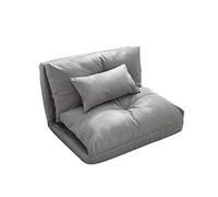 GPDNBIEU, Canapé de Sol réglable avec Oreiller, Dossier à 5 Positions, canapé-lit Paresseux, Chaise Longue Convertible for Loisirs(Dark Grey)
