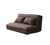 GPDNBIEU, Canapé-lit Paresseux, Dossier réglable à 5 Positions, canapé de Sol avec Deux oreillers for Salon et Chambre Coucher(Brown)